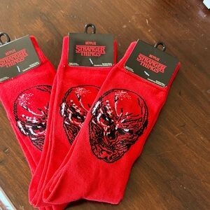 Netflix Stranger Things Red Socks size 6-12 NWT